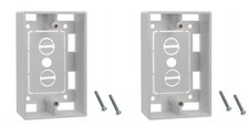 2PCS Single Gang Surface Mount Plastic Mounting Outlet Backbox Junction Wall Box picture