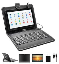 128G 10 Inch Android 10 Ten Core HD Tablet Computer PC Wifi Bundle Keyboard CASE picture