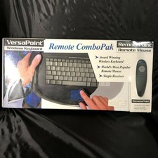 Wireless Keyboard & Remote Mouse Black & Gray Versapoint Remote Combo Pak NEW picture