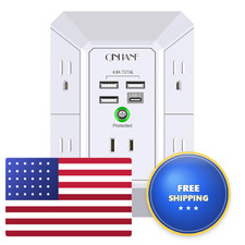 Wall Charger Surge Protector Qinlianf 5 Outlet Extender 4 Usb Charging Ports picture