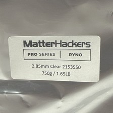 MatterHackers PRO Series Ryno 3D Printer Filament CLEAR 2.85mm 750g NEW SEALED picture