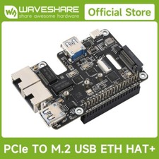 Waveshare PCIe To USB 3.2 Gen1 / 2.5G ETH / M.2 NVMe Adapter For Raspberry Pi 5 picture