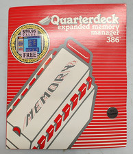 QEMM Quarterdeck Expanded Memory Manager 386 Vintage DOS Floppy w/Box and Manual picture