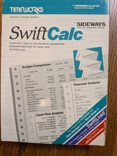 Timeworks SwiftCalc with Sideways software  for Commodore 64 and 128 picture