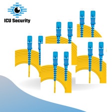 LOT of 5 - 9M Single Mode Fiber Cable SC/UPC to SC/UPC Simplex OS1/OS2 9/125µm picture