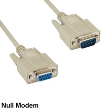 KNTK 10ft Null Modem DB9 to DB9 Serial Cable Male to Female RS-232 Cross Wire picture