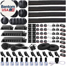 311Pcs Cable Management Organizer Kit 4 Cable Sleeve Split,53Cable Clips 12Cord picture