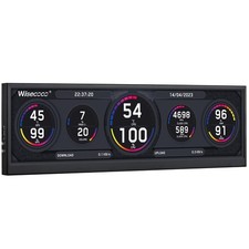 wisecoco 12.6 Inch Secondary Screen FHD IPS Stretched Bar LCD Display Black picture