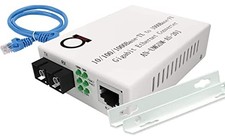 Single Mode SC Gigabit Fiber Media Converter to Ethernet RJ45, 20km/12.43mi picture