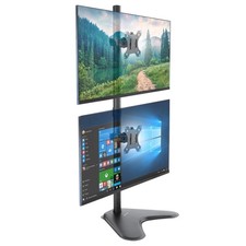 Mount-It Vertical Dual Monitor Stand, Stacked Desk 13 to 32 inches, Black picture