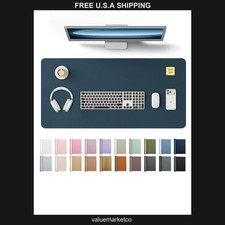 YSAGi PU Leather Desk Protector, 31.5 x 15.8 Inch Large Non-Slip Office Mat picture