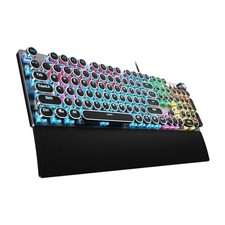AULA F2088 Wired Mechanical Gaming Keyboard 104 Keys Steampunk Retro picture