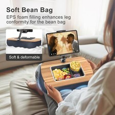 Lap Beanbag Tablet Pillow Stand,Adjustable iPad Holder with Snack Bowl picture