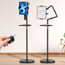 Tablet Floor Stand with Page Turner, Ipad Floor Stand with Tray picture