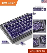 Dagaladoo Purple Clear Keyboard Keycaps,Transparent Keycaps 60 75 100 picture