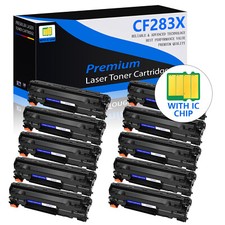 1-10PK CF283X Toner Compatible with HP LaserJet Pro M201 M225rdn M127 M202 LOT picture