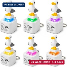 6 Pack Seagull Mine Button Keychains, Rechargeable Sound & LED Clickers picture