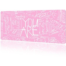 Cute Pink Desk Mat XXL Gaming Mouse Pad Keyboard Desktop Writing 31.5x15.7 picture