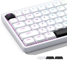 XVX Low Profile White Keycaps Double Shot PBT Shine Through Set MX Switches picture
