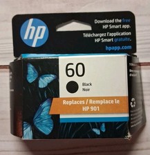 NEW FACTORY SEALED HP 60 BLACK INK CARTRIDGE EXP JAN 27  picture