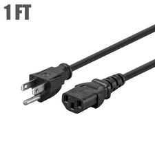 1 3 10 12 15 20 25FT Power Cord Cable PC Monitor 5-15P to C13 14AWG 3-Prong picture
