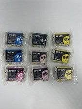 Lot of 9 Genuine Epson 98 Ink Cartridges T0981 T0982 T0983 T0984 T0986 picture