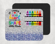 Glitter Custom Name Navy Blue Mousepad, Teacher Gift, Back to School, Christmas picture