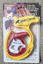 CableClamp Adjustable Reusable Cable Clamps 3-Pack Yellow Red White, 3/4in picture