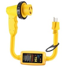 30 Amp to 110 RV Adapter with Surge Protector 5-15P to 33.8 Inch 5-15P/L5-30R picture
