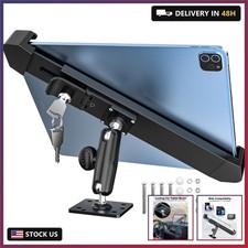 Locking Car Tablet Mount,【Metal Adjustable Arm】 Anti-Theft iPad Holder for Comme picture