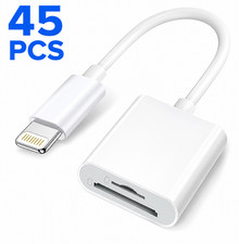 2 in 1 Lightning to SD Card Reader for iPhone Dual Slot Micro SD LOT OF 45 picture