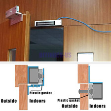 For Inward Door ZL Bracket 280KG/600lbs Holding Force Electric Magnetic Lock New picture