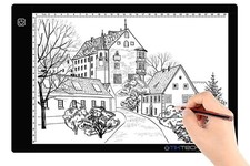 A4 Ultra-Thin Portable LED tracing Light Box Dimmable Brightness A4P, Black  picture