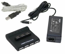  CableMAX  7 Port USB 2.0 HUB LED Powered High Speed Splitter Extender Cable   picture