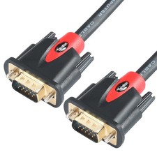 25 ft VGA To VGA Cable HD15 Monitor Cable Ferrites Male To Male picture