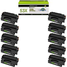 GREENCYCLE 10PK Q7553X 53X Toner For HP Laserjet P2014 P2015 M2727 MFP M2727nf picture