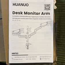 HUANUO Triple Monitor Stand 3 Monitor Mount Gas Spring Desk Arm HNTS3 picture