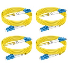 OS2 Single Mode Fiber LC to LC Patch Cables 3ft/1m 4 Pack Duplex SMF 9/125m picture