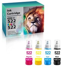 4x Ink Refill Bottle For Epson 522 T522 Ecotank ET-2400 4800 2800 2803 2720 4700 picture