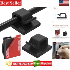 Cable Clips 40pcs Self-Adhesive Wire Organizer Nylon PA66 Car Office Home Black picture