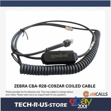 Zebra CBA-R28-C09ZAR 9FT Verifone RS232 Coiled Cable RJ45 mini-DIN Male Serial picture