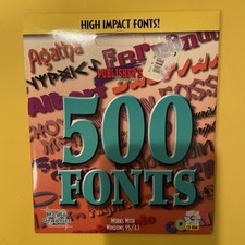 500 Fonts Vintage CD-ROM -1997 Media Graphics International -High Impact Fonts picture