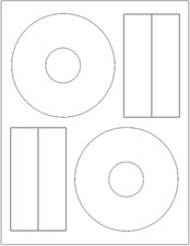 200-Pak Matte Finish OFFSET FORMAT CD/DVD Labels (100 sheets, 2 per sheet) picture