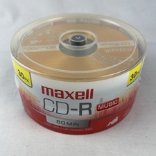 Maxell MaxData CD-R Music 30 Pk Spindle Blank Compact Discs 80 Min 32X 700mb picture