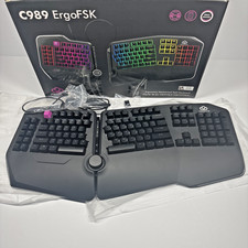 Cloud Nine C989M Ergonomic Mechanical PC Keyboard Kailh Tactile Brown Switches picture