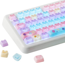 Cute Cat Keycaps Set, Mao Profile, Cat Shape | PC Keycap for MX Switch Mechanica picture