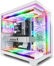 Y6 PC Case, Pre-Installed 7 Infinity Mirror PWM ARGB Fans, ATX Mid Tower picture