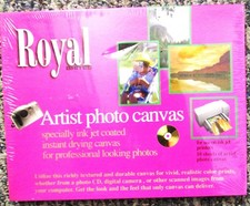 ROYAL BRITES PHOTO CANVAS 10 SHEETS INSTANT DRYING NEW UNOPENED picture
