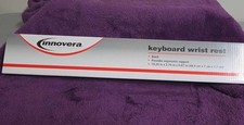 Innovera 52458 Natural Rubber Keyboard Wrist Rest, Black, Ergonomic Support, New picture
