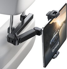 Car Headrest Tablet Holder 3-in-1 Adjustable Mount Back Seat 4.7-11